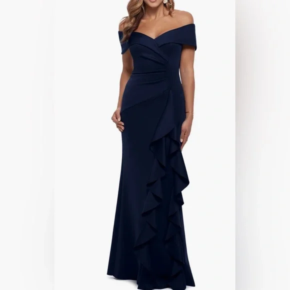 knee length split dress Rouched Thigh Slit Knee Length Dress – House of Miri